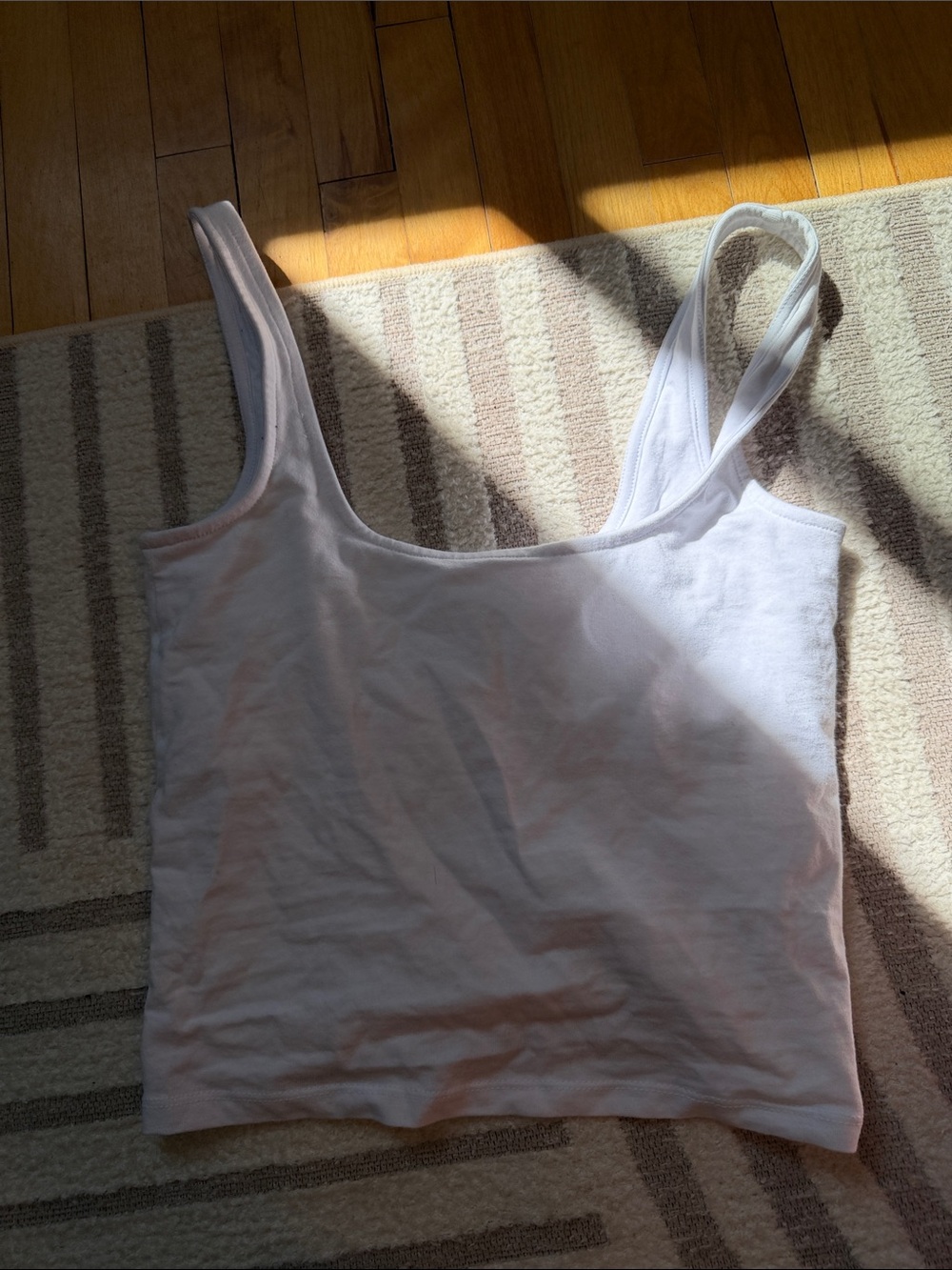 Urban Planet White Ribbed Crop Tank